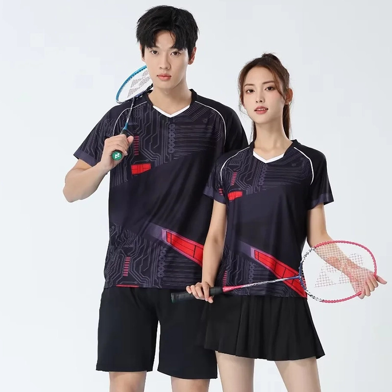 Badminton Jersey - 남성 배드민턴 티셔츠 빠른 건조 탁구