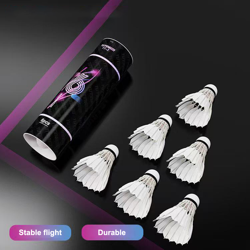 Badminton Shuttlecock - 3개/6개 세트 배드민턴 공, 흰색 거위