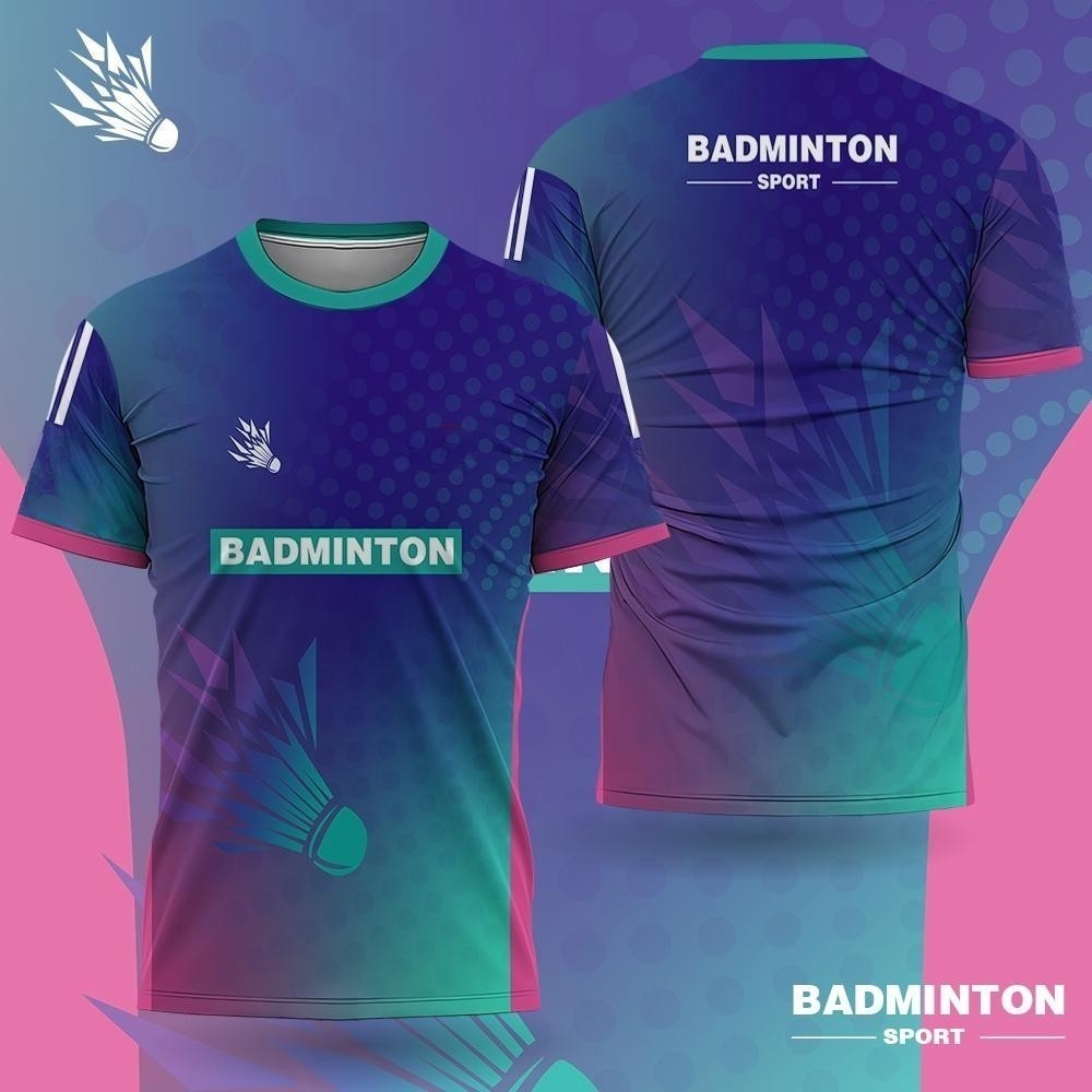 Badminton Jersey - 남성 배드민턴 의류 그라데이션 3D 프린트