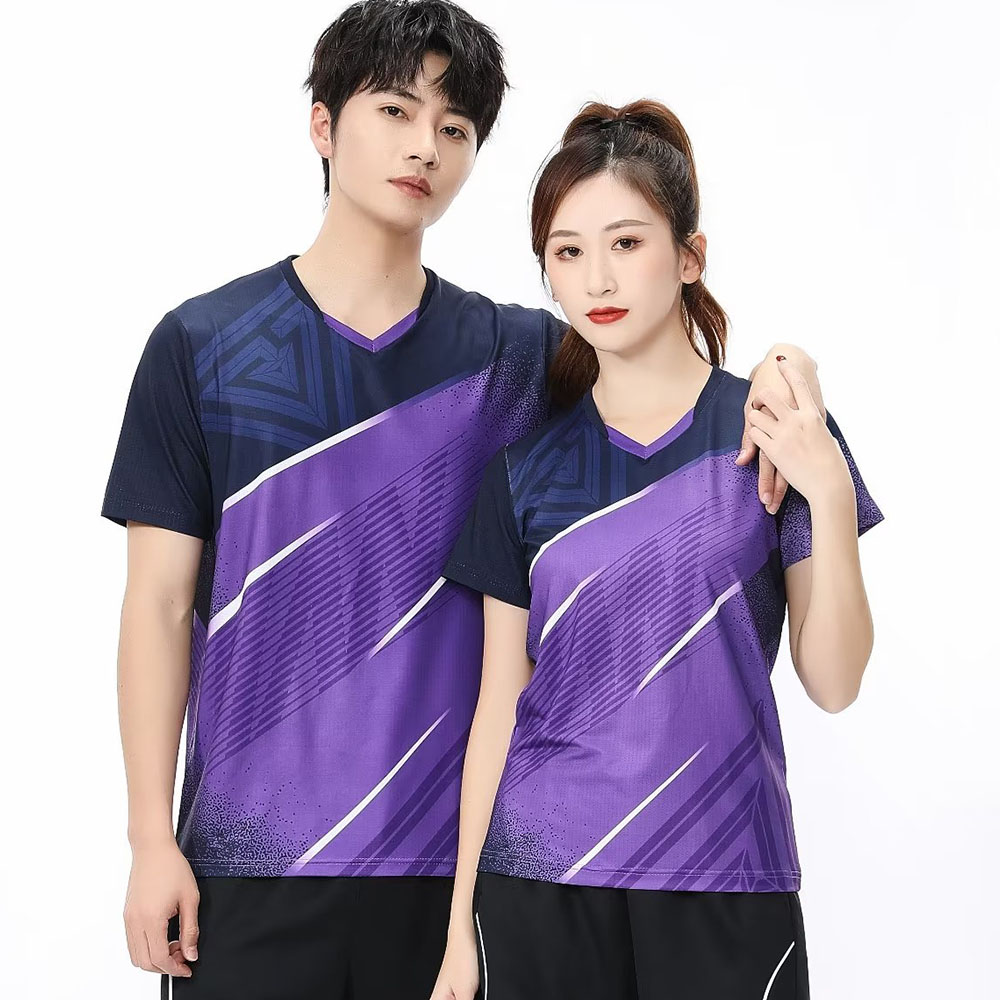 Badminton Jersey - 남녀공용 테니스 탁구 티셔츠, 반팔 스포츠