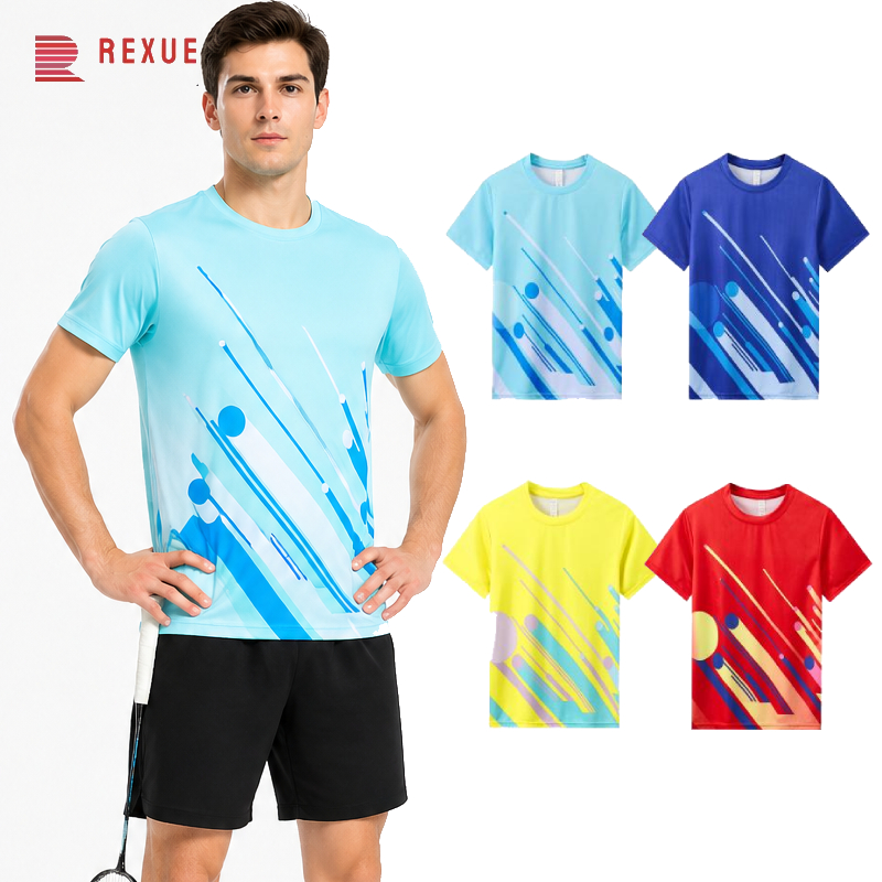 남성용 배드민턴 셔츠 속건성 통기성 스포츠 티셔츠 3D - Badminton Jersey 리뷰 및 가격