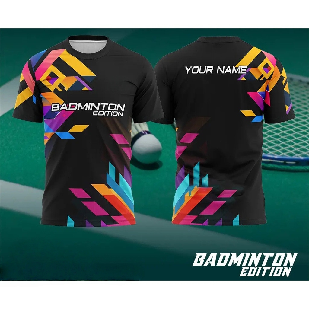 남성 배드민턴 의류 그라데이션 3D 프린트 배드민턴 티 - Badminton Jersey 리뷰 및 가격