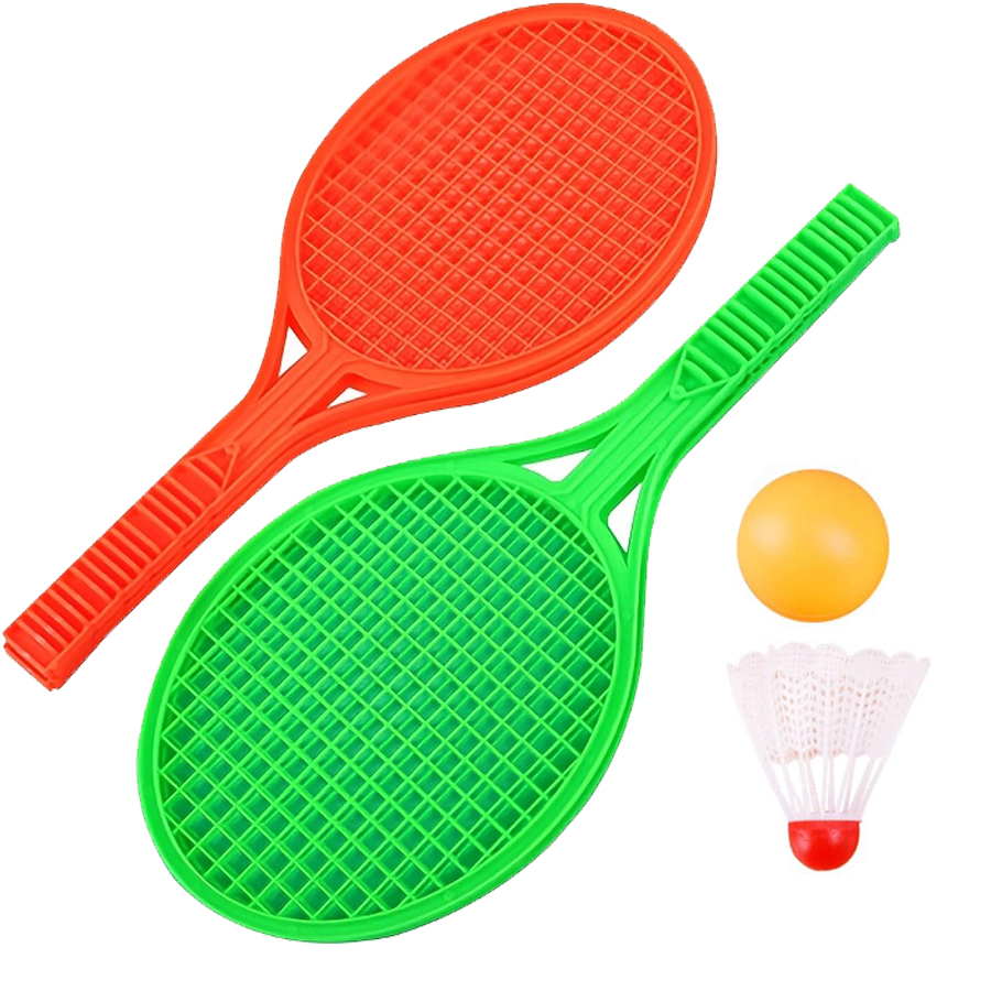 4 개/대 미니 플라스틱 배드민턴 탁구 라켓 세트 2  - Badminton Fun Game 리뷰 및 가격